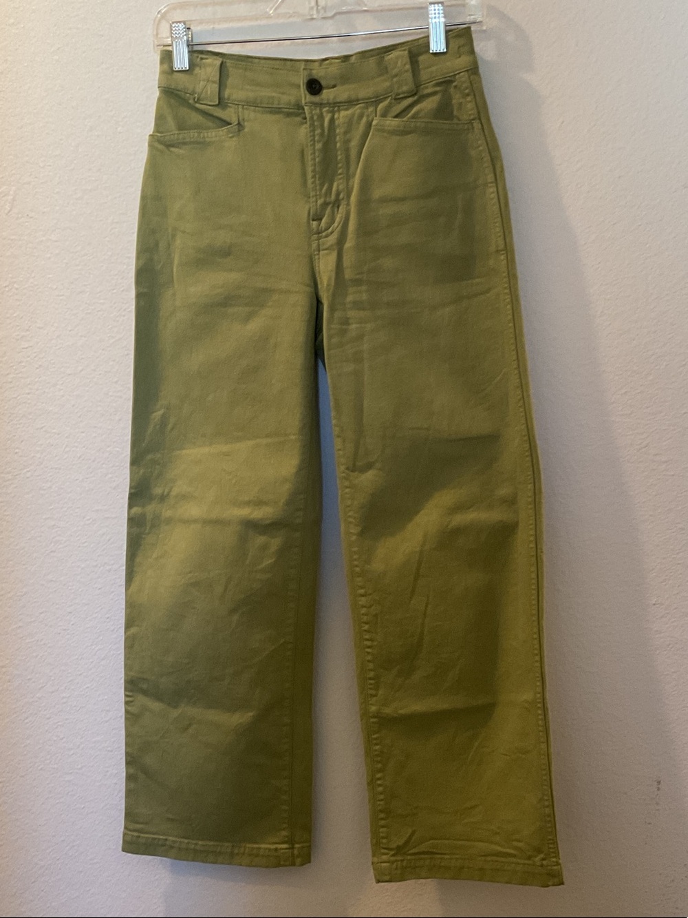 Madewell Women’s Olive Relaxed Straight-Leg Jeans 27 inseam
